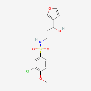 3-chloro-N-(3-(furan-3-yl)-3-hydroxypropyl)-4-methoxybenzenesulfonamide