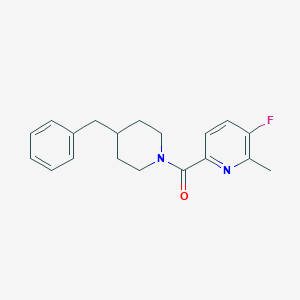 molecular formula C19H21FN2O B2696801 6-(4-Benzylpiperidine-1-carbonyl)-3-fluoro-2-methylpyridine CAS No. 2415453-53-9