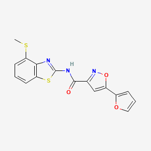 5-(furan-2-yl)-N-(4-(methylthio)benzo[d]thiazol-2-yl)isoxazole-3-carboxamide