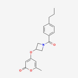 6-methyl-4-((1-(4-propylbenzoyl)azetidin-3-yl)oxy)-2H-pyran-2-one