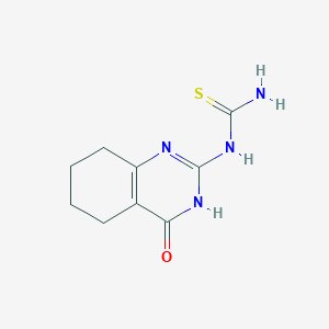 molecular formula C9H12N4OS B2696819 N-(4-氧代-3,4,5,6,7,8-六氢-2-喹唑啉基)硫脲 CAS No. 865659-26-3