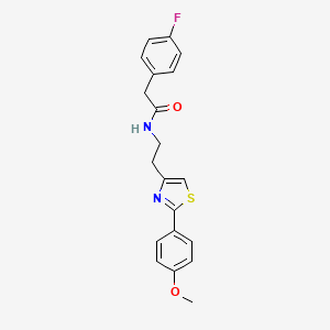 molecular formula C20H19FN2O2S B2696828 2-(4-fluorophenyl)-N-(2-(2-(4-methoxyphenyl)thiazol-4-yl)ethyl)acetamide CAS No. 863556-06-3