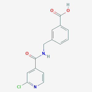 molecular formula C14H11ClN2O3 B2696829 3-{[(2-Chloropyridin-4-yl)formamido]methyl}benzoic acid CAS No. 1575522-19-8