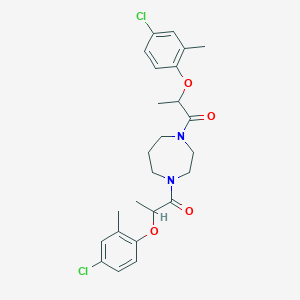 molecular formula C25H30Cl2N2O4 B269684 1,4-Bis[2-(4-chloro-2-methylphenoxy)propanoyl]-1,4-diazepane 