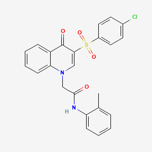 2-(3-((4-chlorophenyl)sulfonyl)-4-oxoquinolin-1(4H)-yl)-N-(o-tolyl)acetamide