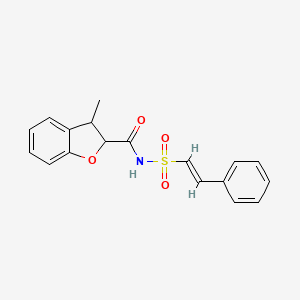 molecular formula C18H17NO4S B2696846 3-甲基-N-[(E)-2-苯乙烯基]磺酰-2,3-二氢-1-苯并呋喃-2-甲酰胺 CAS No. 1356817-53-2