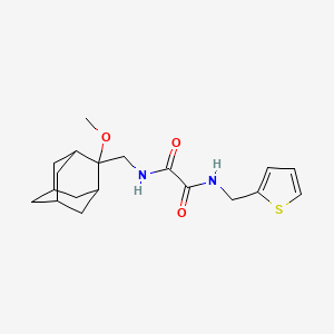 molecular formula C19H26N2O3S B2696859 N1-(((1R,3S,5r,7r)-2-甲氧基孔雀石-2-基)甲基)-N2-(噻吩-2-基甲基)草酰胺 CAS No. 1797727-49-1