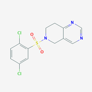 molecular formula C13H11Cl2N3O2S B2696860 6-((2,5-Dichlorophenyl)sulfonyl)-5,6,7,8-tetrahydropyrido[4,3-d]pyrimidine CAS No. 1797637-34-3