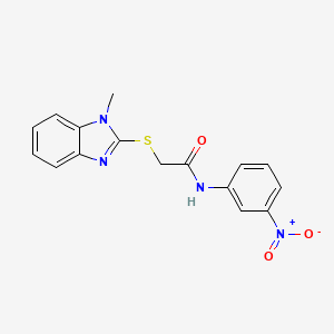 2-[(1-methyl-1H-benzimidazol-2-yl)thio]-N-(3-nitrophenyl)acetamide