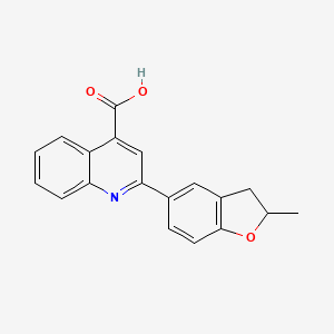molecular formula C19H15NO3 B2696869 2-(2-Methyl-2,3-dihydro-1-benzofuran-5-yl)quinoline-4-carboxylic acid CAS No. 1144449-85-3