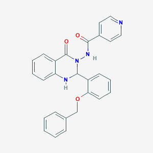 molecular formula C27H22N4O3 B269687 N-(2-[2-(benzyloxy)phenyl]-4-oxo-1,4-dihydro-3(2H)-quinazolinyl)isonicotinamide 