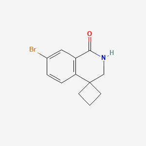 molecular formula C12H12BrNO B2696876 7'-bromo-2',3'-dihydro-1'H-spiro[cyclobutane-1,4'-isoquinolin]-1'-one CAS No. 1782294-70-5