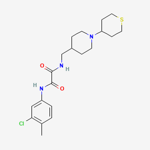 N1-(3-chloro-4-methylphenyl)-N2-((1-(tetrahydro-2H-thiopyran-4-yl)piperidin-4-yl)methyl)oxalamide