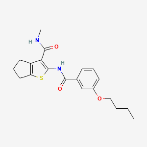 molecular formula C20H24N2O3S B2696881 2-[(3-butoxybenzoyl)amino]-N-methyl-5,6-dihydro-4H-cyclopenta[b]thiophene-3-carboxamide CAS No. 893097-39-7