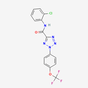 molecular formula C15H9ClF3N5O2 B2696882 N-(2-chlorophenyl)-2-(4-(trifluoromethoxy)phenyl)-2H-tetrazole-5-carboxamide CAS No. 1396874-87-5