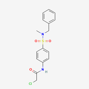 molecular formula C16H17ClN2O3S B2696901 N-{4-[苄基(甲基)磺酰基]苯基}-2-氯乙酰胺 CAS No. 879361-58-7