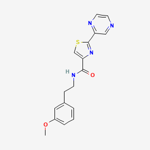 molecular formula C17H16N4O2S B2696905 N-(3-methoxyphenethyl)-2-(pyrazin-2-yl)thiazole-4-carboxamide CAS No. 1235069-11-0