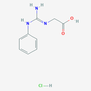 molecular formula C9H12ClN3O2 B2696910 2-(N'-phenylcarbamimidamido)acetic acid hydrochloride CAS No. 2172538-15-5