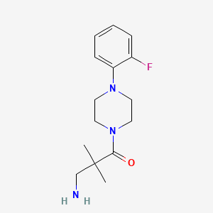 molecular formula C15H22FN3O B2696911 3-Amino-1-[4-(2-fluorophenyl)piperazin-1-yl]-2,2-dimethylpropan-1-one CAS No. 1305606-61-4
