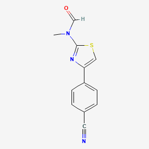 molecular formula C12H9N3OS B2696913 N-[4-(4-cyanophenyl)-1,3-thiazol-2-yl]-N-methylformamide CAS No. 1909316-26-2