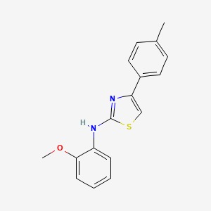molecular formula C17H16N2OS B2696914 N-(2-甲氧基苯基)-4-(4-甲基苯基)-1,3-噻唑-2-胺 CAS No. 324065-60-3