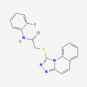 N-(2-fluorophenyl)-2-{[1,2,4]triazolo[4,3-a]quinolin-1-ylsulfanyl}acetamide