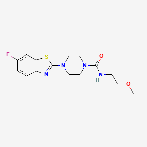 4-(6-fluoro-1,3-benzothiazol-2-yl)-N-(2-methoxyethyl)piperazine-1-carboxamide