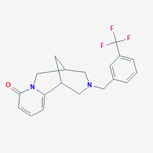 molecular formula C19H19F3N2O B2696929 11-[[3-(Trifluoromethyl)phenyl]methyl]-7,11-diazatricyclo[7.3.1.02,7]trideca-2,4-dien-6-one CAS No. 2324658-81-1