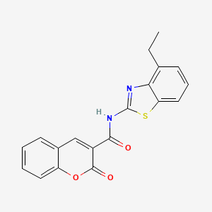 molecular formula C19H14N2O3S B2696933 N-(4-ethyl-1,3-benzothiazol-2-yl)-2-oxochromene-3-carboxamide CAS No. 892841-02-0