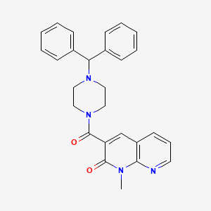3-(4-benzhydrylpiperazine-1-carbonyl)-1-methyl-1,8-naphthyridin-2(1H)-one