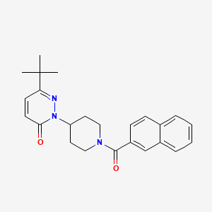 molecular formula C24H27N3O2 B2696941 6-Tert-butyl-2-[1-(naphthalene-2-carbonyl)piperidin-4-yl]pyridazin-3-one CAS No. 2320536-29-4