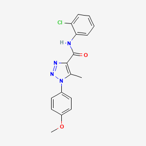 molecular formula C17H15ClN4O2 B2696944 N-(2-氯苯基)-1-(4-甲氧基苯基)-5-甲基-1H-1,2,3-三唑-4-甲酸胺 CAS No. 878734-16-8
