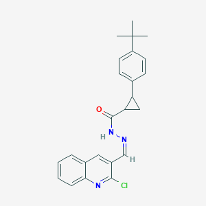 molecular formula C24H24ClN3O B269695 2-(4-tert-butylphenyl)-N'-[(2-chloro-3-quinolinyl)methylene]cyclopropanecarbohydrazide 