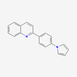 molecular formula C19H14N2 B2696950 2-[4-(1H-pyrrol-1-yl)phenyl]quinoline CAS No. 861206-67-9