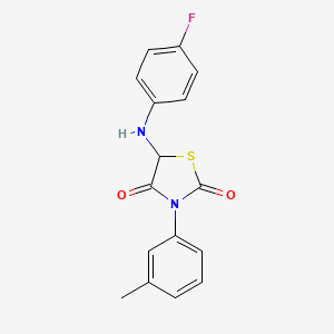 5-[(4-Fluorophenyl)amino]-3-(3-methylphenyl)-1,3-thiazolidine-2,4-dione