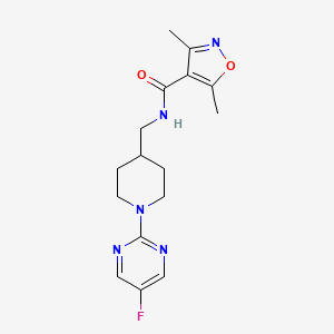 N-((1-(5-fluoropyrimidin-2-yl)piperidin-4-yl)methyl)-3,5-dimethylisoxazole-4-carboxamide