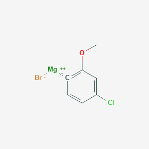 molecular formula C7H6BrClMgO B2696975 4-Chloro-2-methoxyphenylmagnesium bromide CAS No. 1213256-49-5