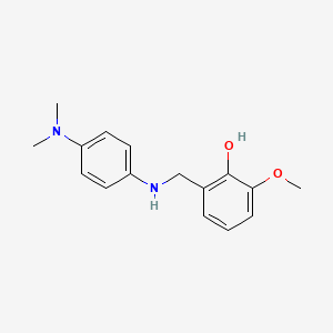 molecular formula C16H20N2O2 B2696987 2-({[4-(Dimethylamino)phenyl]amino}methyl)-6-methoxyphenol CAS No. 1156926-32-7