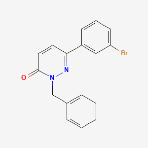 molecular formula C17H13BrN2O B2697002 2-Benzyl-6-(3-bromophenyl)pyridazin-3-one CAS No. 899946-48-6