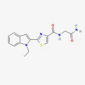 molecular formula C16H16N4O2S B2697005 N-(2-氨基-2-氧乙基)-2-(1-乙基-1H-吲哚-2-基)噻唑-4-羧酰胺 CAS No. 1170832-73-1