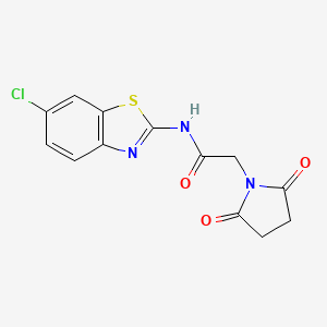 molecular formula C13H10ClN3O3S B2697009 N-(6-氯苯并[d]噻唑-2-基)-2-(2,5-二氧代吡咯啉-1-基)乙酰胺 CAS No. 392324-48-0