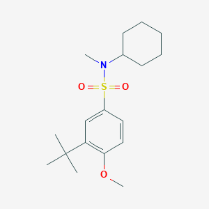 {[3-(Tert-butyl)-4-methoxyphenyl]sulfonyl}cyclohexylmethylamine