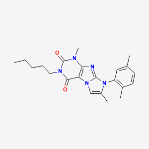 6-(2,5-Dimethylphenyl)-4,7-dimethyl-2-pentylpurino[7,8-a]imidazole-1,3-dione