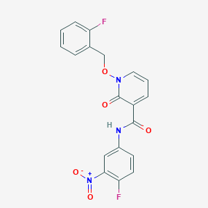 N-(4-fluoro-3-nitrophenyl)-1-[(2-fluorophenyl)methoxy]-2-oxopyridine-3-carboxamide