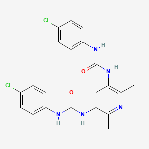 1-(4-CHLOROPHENYL)-3-(5-{[(4-CHLOROPHENYL)CARBAMOYL]AMINO}-2,6-DIMETHYLPYRIDIN-3-YL)UREA