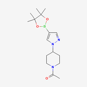 1-(4-(4-(4,4,5,5-tetramethyl-1,3,2-dioxaborolan-2-yl)-1H-pyrazol-1-yl)piperidin-1-yl)ethanone