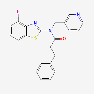 N-(4-fluorobenzo[d]thiazol-2-yl)-3-phenyl-N-(pyridin-3-ylmethyl)propanamide