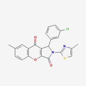 1-(3-Chlorophenyl)-7-methyl-2-(4-methylthiazol-2-yl)-1,2-dihydrochromeno[2,3-c]pyrrole-3,9-dione