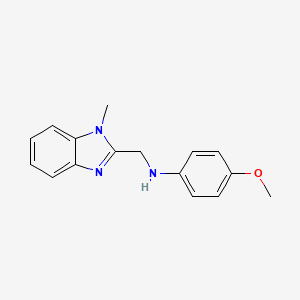 molecular formula C16H17N3O B2697057 (4-甲氧基-苯基)-(1-甲基-1H-苯并咪唑-2-基甲基)-胺 CAS No. 331851-41-3