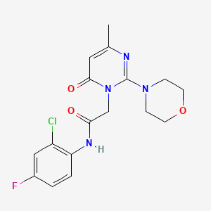 molecular formula C17H18ClFN4O3 B2697060 N-(2-chloro-4-fluorophenyl)-2-(4-methyl-2-morpholin-4-yl-6-oxopyrimidin-1(6H)-yl)acetamide CAS No. 1251707-69-3